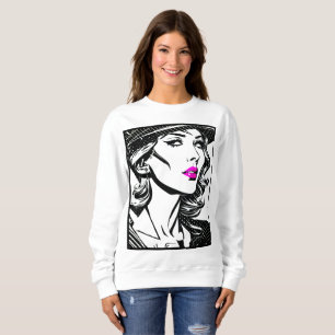 Sweatshirt Vixen vintage : Film Noir Pop Art