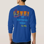 Sweatshirt Vœu d'anniversaire 28 ans (Dos)