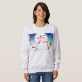Sweatshirt Vœux de Noël (Devant entier)