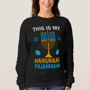 Sweatshirt Voici Mon Hanoukka Pajamakah Chanukah Pajama Jewi