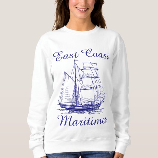 Sweatshirt Voilier maritime de la côte Est (Devant)