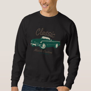 Sweatshirt Voiture Ancienne Fête des Pères Papa Automobile An