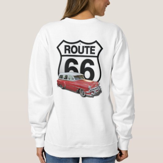 Sweatshirt Voiture classique Route 66 (Dos)