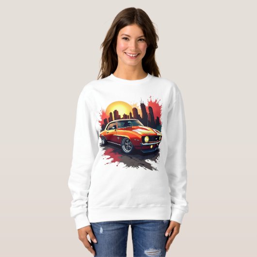 Sweatshirt Voiture de graffiti (Devant entier)
