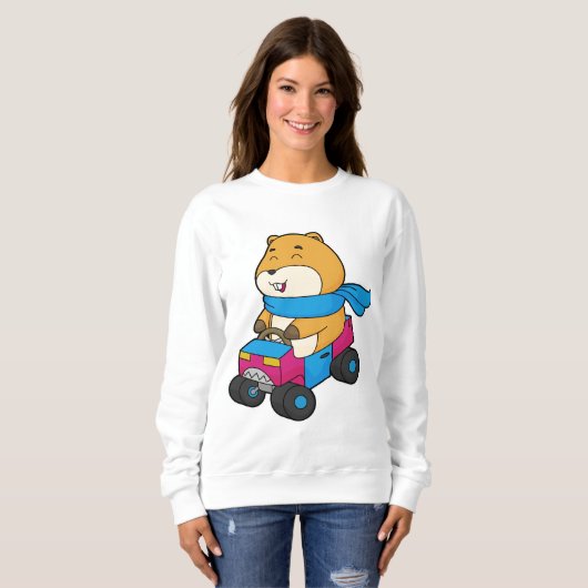Sweatshirt Voiture Hamster (Devant entier)