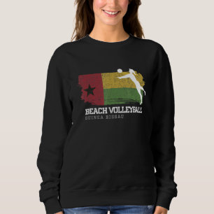 Sweatshirt Volley-ball de plage femmes Guinée Bissau drapeau 