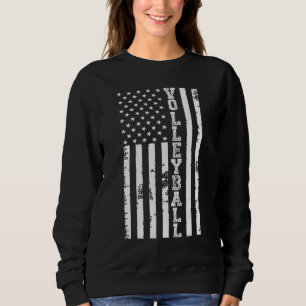 Sweatshirt Volleyball Drapeau Américain Hommes Femmes Enfants