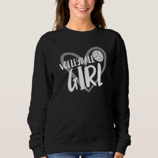 Sweatshirt Volleyball Girl Heart  1