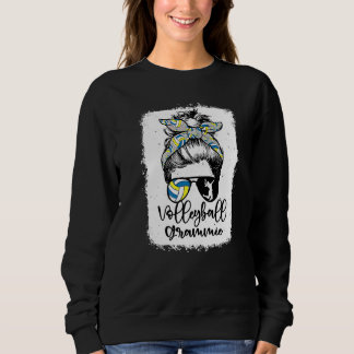 Sweatshirt Volleyball Grammie Vintage Léopard Chignon Dégelé