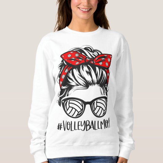 Sweatshirt Volleyball Maman Volleyball Lover Mothers Day Mess (Devant)