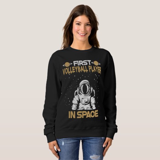 Sweatshirt Volleyball Player In Space (Devant entier)