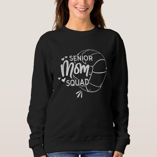 Sweatshirt Volleyball Senior Mom Squad 7 (Devant)