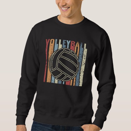 Sweatshirt Volleyball Vintage Rétro (Devant)