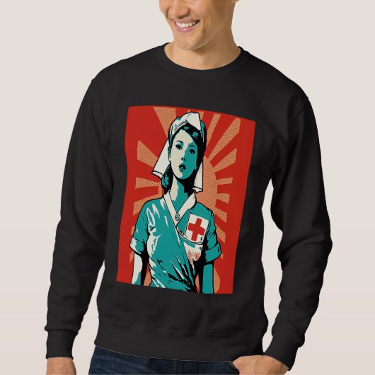 Sweatshirt Volunteerism Awareness Retro Volunteer Nurse 1 (Devant)