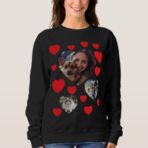 sweatshirt voor dierenliefhebbers met rood hart