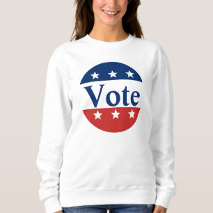 Sweatshirt Vote Patriotique Rouge Blanc et Bleu avec étoiles