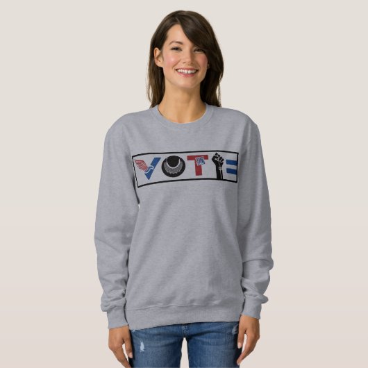 Sweatshirt VOTE pour la liberté, RBG, USPS, Paix, BLM, Égalit (Devant entier)