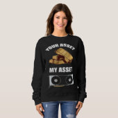 Sweatshirt Votre actif Mon actif exploitation de cryptomonnai (Devant entier)