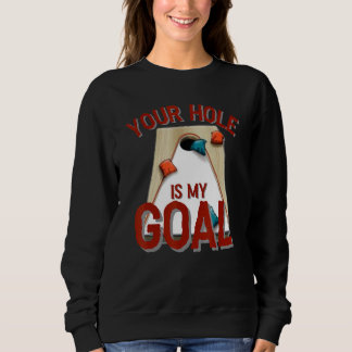 Sweatshirt Votre trou est mon but  Cornhole Bean Bag  Rouge
