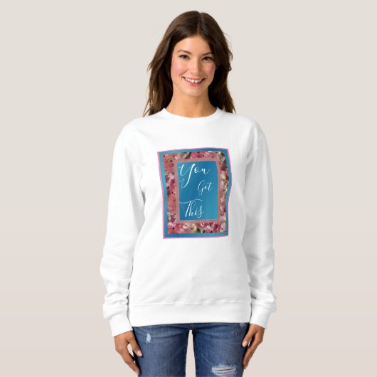 Sweatshirt Vous Avez Ce Ressort Rose Blossoms Inspirant (Devant entier)