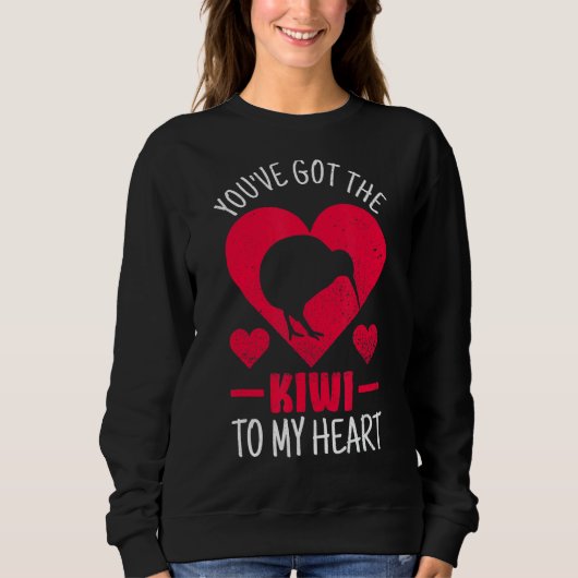 Sweatshirt Vous avez le Kiwi dans mon coeur pour un Kiwi (Devant)