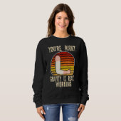 Sweatshirt vous avez raison la gravité fonctionne os fracturé (Devant entier)
