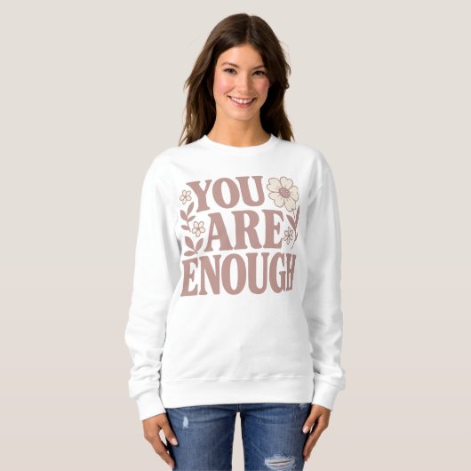 Sweatshirt "Vous en êtes assez" Autonomisation Florale Rétro (Devant entier)