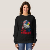 Sweatshirt Vous êtes libre ce soir strars rayures aigle avec (Devant entier)