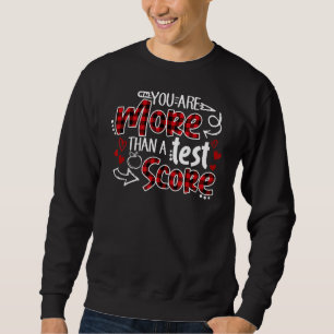 Sweatshirt Vous Êtes Plus Qu'Un Test Score Red Plaid Enseigna