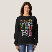Sweatshirt Vous Êtes Plus Qu'Un Test Score Test Day Leopard (Devant entier)