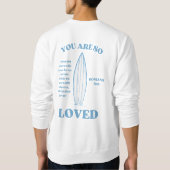 Sweatshirt "Vous êtes si aimé" Surf bleu Col crépusculaire (Dos)