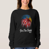 Sweatshirt Vous Libérez Ce Soir Bald Eagle Drapeau Américain  (Devant)