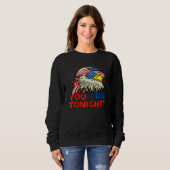 Sweatshirt Vous Libérez Ce Soir Bald Eagle Mullet American Fl (Devant entier)