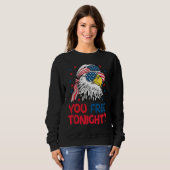 Sweatshirt Vous Libérez Ce Soir Eagle Drapeau Américain 4 jui (Devant entier)