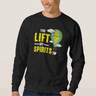 Sweatshirt Vous me donnez des ailes Montgolfière Vol en mont
