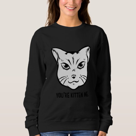 Sweatshirt Vous Me Faites Marcher Chat Propriétaire de chat (Devant)