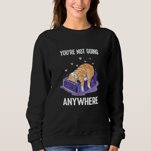 Sweatshirt Vous n'allez nulle part Chat sur un sac 1 (Devant)