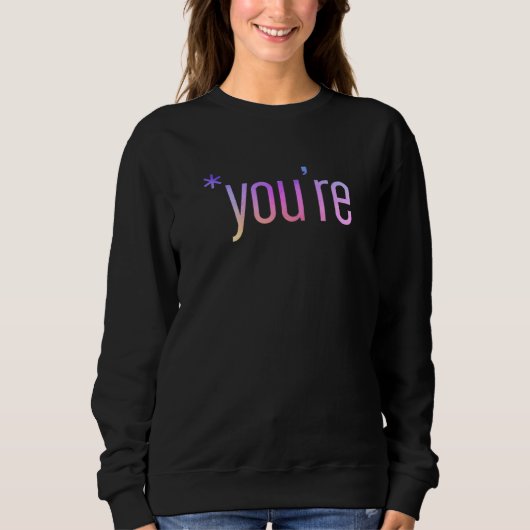 Sweatshirt Vous ne corrigez pas votre grammaire Français Te (Devant)