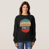 Sweatshirt Voyage à Honolulu Hawaï (Devant entier)