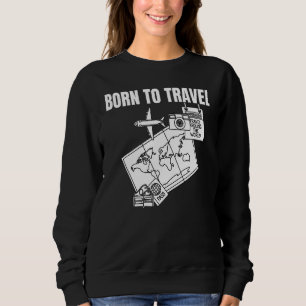 Sweatshirt Voyage Avion Vacances Hommes Femmes et Enfants Fam