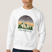 Sweatshirt Voyage sur la route forestière Cool Custom Family (Devant)