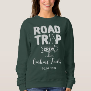 Sweatshirt Voyage sur route Famille Vacances Typographie Nom