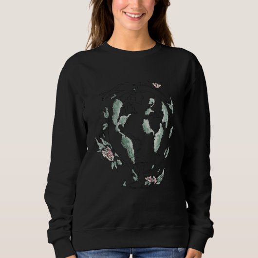 Sweatshirt Voyager dans le monde (Devant)