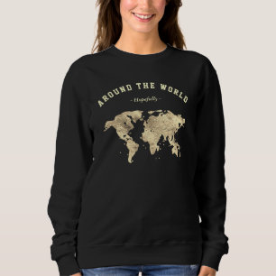 Sweatshirt Voyageur Gold World Map
