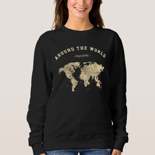 Sweatshirt Voyageur Gold World Map (Devant)