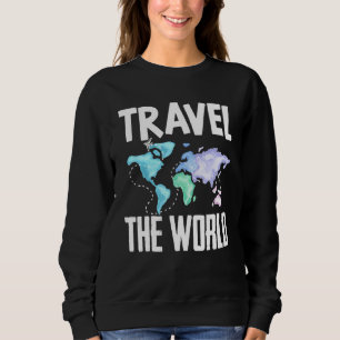 Sweatshirt Voyageur Voyage Vacances en avion Voyage The World