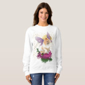 Sweatshirt VOYEZ-MOI SUR LA LUNE - Chow Sweatshirt- noir ou q (Devant entier)