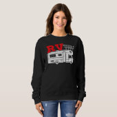 Sweatshirt VR là-bas VR Camping Camper Caravane Remorque Mot (Devant entier)