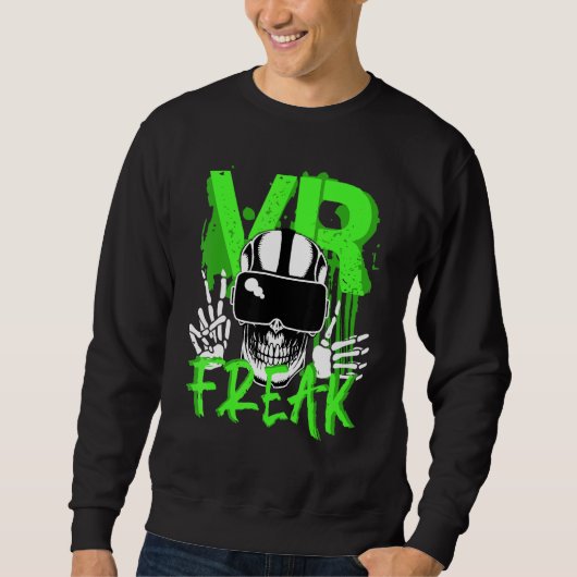 Sweatshirt Vr Player Virtual Reality Freak Gamer (Devant)