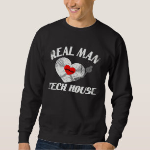 Sweatshirt Vrai homme aime idée de musique Tech House DJ disq